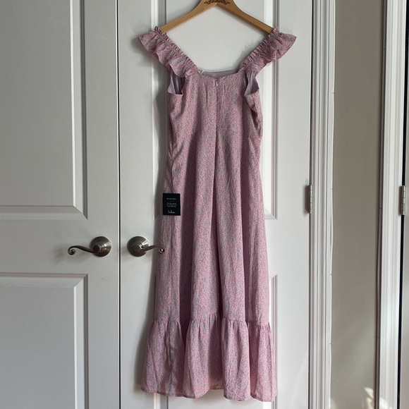 Lulu’s Purple & Pink Floral Middie Dress - NWT -Size S - Picture 3 of 7